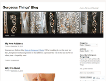 Tablet Screenshot of gorgeousthings.wordpress.com