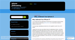 Desktop Screenshot of howtoiphonejailbreak.wordpress.com