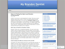 Tablet Screenshot of mybrandondentist.wordpress.com