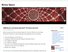 Tablet Screenshot of binaryspace.wordpress.com