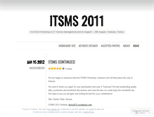 Tablet Screenshot of itsms2011.wordpress.com