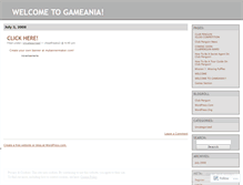 Tablet Screenshot of gameania.wordpress.com