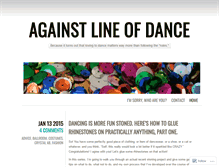 Tablet Screenshot of againstlineofdance.wordpress.com