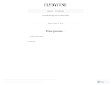 Tablet Screenshot of flybyjune.wordpress.com