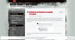 Desktop Screenshot of allencountywatchdog.wordpress.com