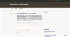 Desktop Screenshot of davidbensonauthorblog.wordpress.com