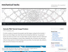 Tablet Screenshot of mechanicalhacks.wordpress.com