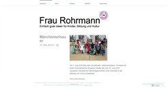 Desktop Screenshot of fraurohrmann.wordpress.com