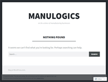 Tablet Screenshot of manulogics.wordpress.com