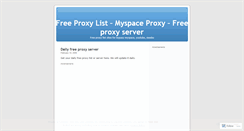 Desktop Screenshot of freeproxylists.wordpress.com