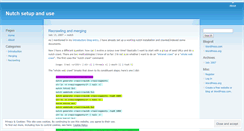 Desktop Screenshot of nutch.wordpress.com