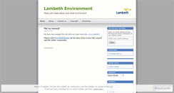 Desktop Screenshot of lambethenvironment.wordpress.com