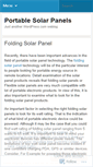 Mobile Screenshot of foldingsolarpanel.wordpress.com