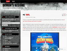 Tablet Screenshot of demonsresume.wordpress.com