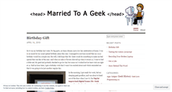 Desktop Screenshot of marriedtoageek.wordpress.com