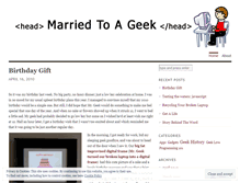 Tablet Screenshot of marriedtoageek.wordpress.com