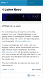 Mobile Screenshot of 4letternoob.wordpress.com