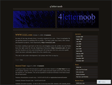 Tablet Screenshot of 4letternoob.wordpress.com