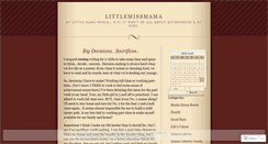 Desktop Screenshot of littlemissmama.wordpress.com