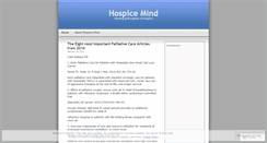 Desktop Screenshot of hospicemind.wordpress.com
