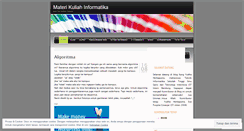 Desktop Screenshot of materiinformatika.wordpress.com