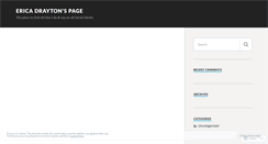 Desktop Screenshot of ericadrayton.wordpress.com