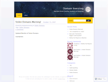 Tablet Screenshot of domaininvesting.wordpress.com
