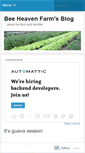 Mobile Screenshot of beeheavenfarm.wordpress.com