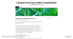 Desktop Screenshot of campingfood17.wordpress.com
