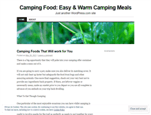 Tablet Screenshot of campingfood17.wordpress.com