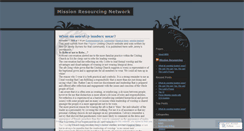 Desktop Screenshot of missionresourcing.wordpress.com