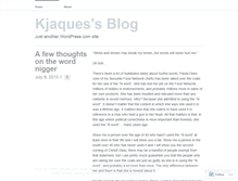 Tablet Screenshot of kjaques.wordpress.com