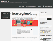 Tablet Screenshot of beckatellsall.wordpress.com