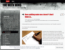 Tablet Screenshot of meekmind.wordpress.com
