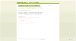 Desktop Screenshot of freshbrotherspizzacoupon.wordpress.com