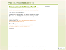 Tablet Screenshot of freshbrotherspizzacoupon.wordpress.com