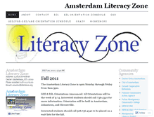 Tablet Screenshot of amsterdamliteracyzone.wordpress.com