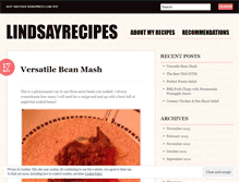 Tablet Screenshot of lindsayrecipes.wordpress.com