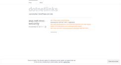 Desktop Screenshot of dotnetlinks.wordpress.com