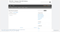 Desktop Screenshot of eu21eu.wordpress.com