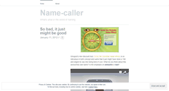 Desktop Screenshot of namecaller.wordpress.com