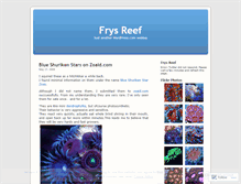 Tablet Screenshot of frysreef.wordpress.com