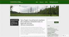 Desktop Screenshot of conservationecology.wordpress.com