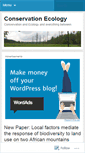 Mobile Screenshot of conservationecology.wordpress.com