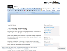 Tablet Screenshot of notwriting.wordpress.com