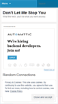 Mobile Screenshot of dontletmestopyou.wordpress.com