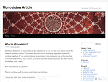 Tablet Screenshot of monovisionarticles.wordpress.com