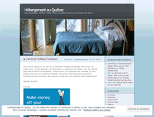 Tablet Screenshot of hebergementauquebec.wordpress.com