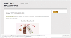 Desktop Screenshot of obatacemaxsmurahb.wordpress.com