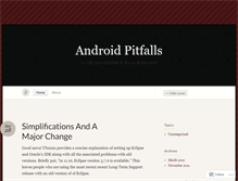 Tablet Screenshot of androidpitfalls.wordpress.com